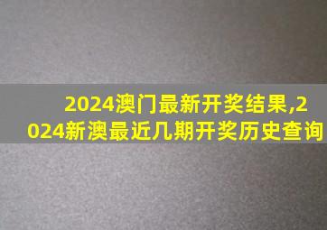 2024澳门最新开奖结果,2024新澳最近几期开奖历史查询