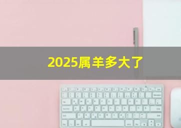 2025属羊多大了