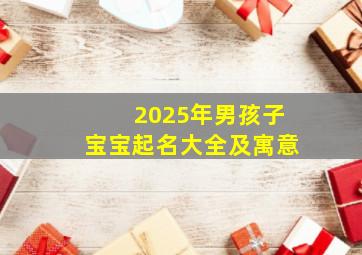 2025年男孩子宝宝起名大全及寓意