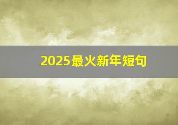 2025最火新年短句