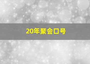 20年聚会口号