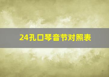 24孔口琴音节对照表