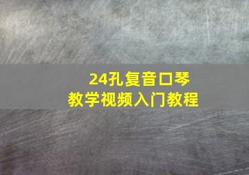 24孔复音口琴教学视频入门教程