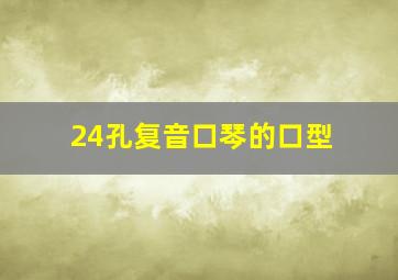 24孔复音口琴的口型