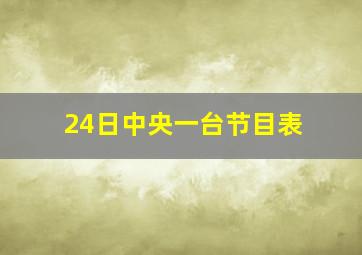 24日中央一台节目表