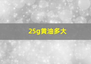 25g黄油多大