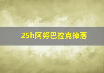 25h阿努巴拉克掉落