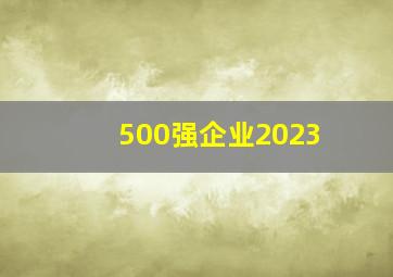 500强企业2023