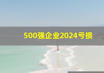 500强企业2024亏损