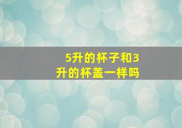 5升的杯子和3升的杯盖一样吗