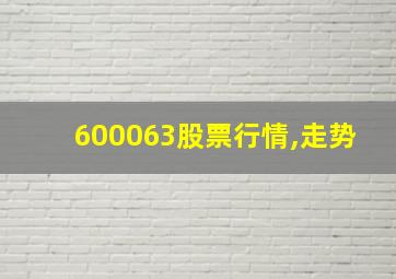 600063股票行情,走势