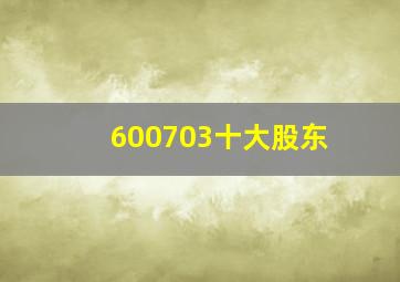 600703十大股东