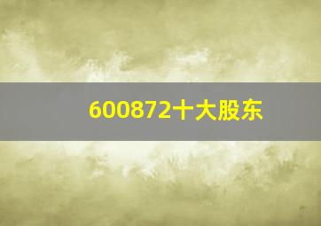 600872十大股东