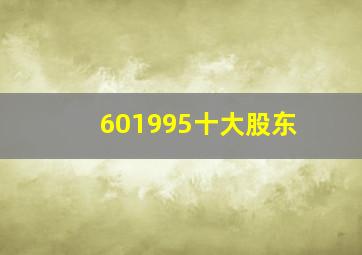 601995十大股东