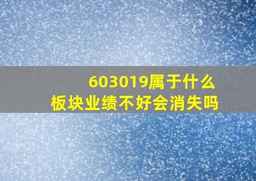 603019属于什么板块业绩不好会消失吗