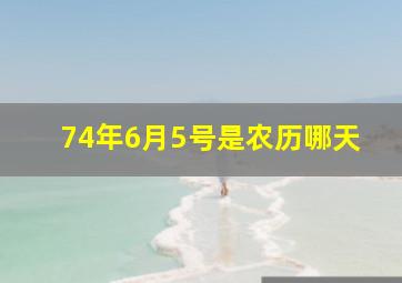 74年6月5号是农历哪天