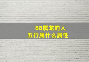 88属龙的人五行属什么属性