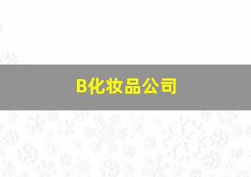 B化妆品公司