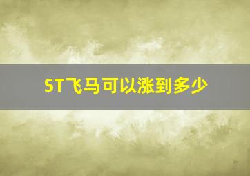 ST飞马可以涨到多少