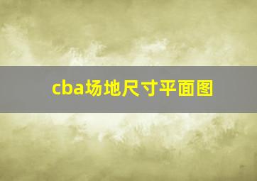 cba场地尺寸平面图