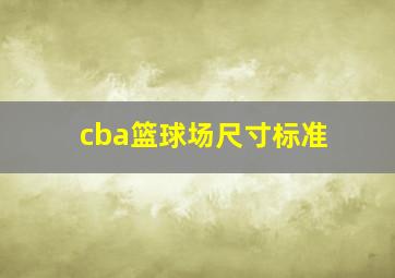 cba篮球场尺寸标准