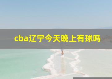 cba辽宁今天晚上有球吗