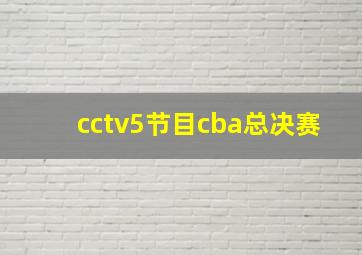 cctv5节目cba总决赛