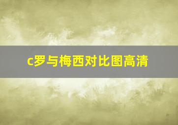 c罗与梅西对比图高清