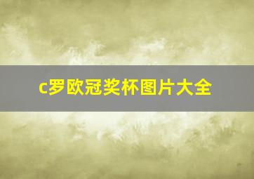 c罗欧冠奖杯图片大全