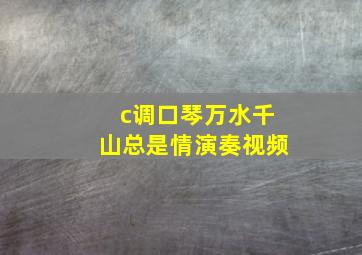 c调口琴万水千山总是情演奏视频