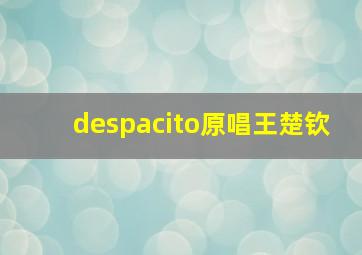 despacito原唱王楚钦