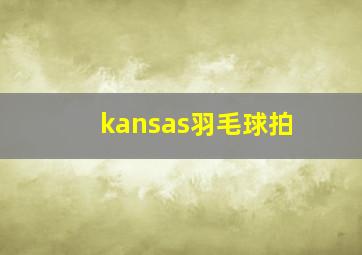 kansas羽毛球拍