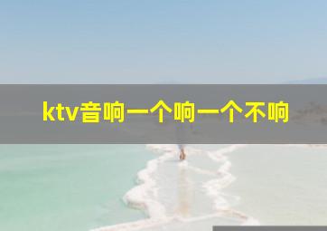 ktv音响一个响一个不响