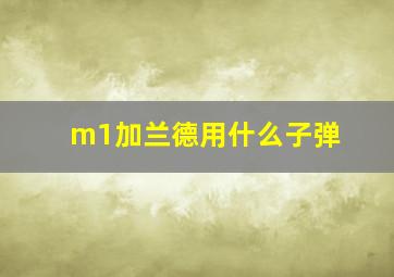 m1加兰德用什么子弹