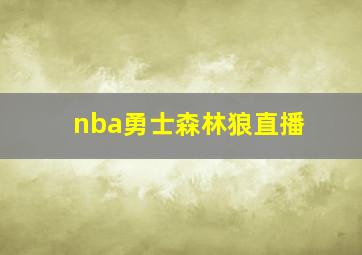 nba勇士森林狼直播