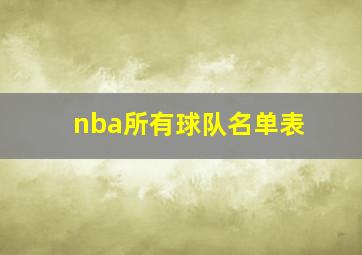 nba所有球队名单表