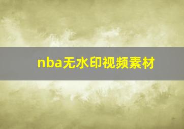 nba无水印视频素材