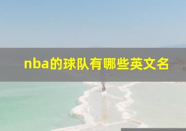 nba的球队有哪些英文名