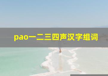 pao一二三四声汉字组词