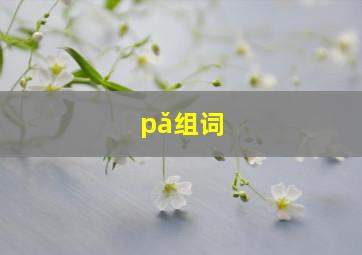 pǎ组词