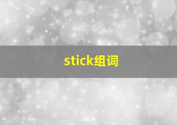 stick组词