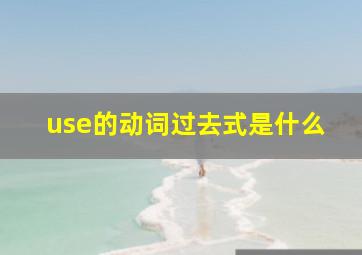 use的动词过去式是什么