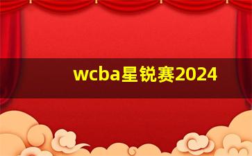 wcba星锐赛2024