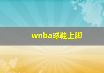 wnba球鞋上脚