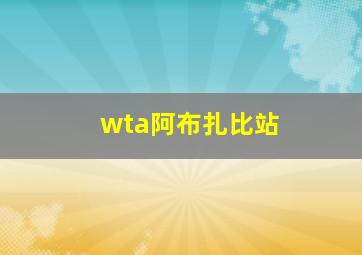 wta阿布扎比站