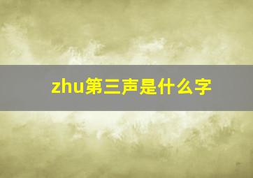 zhu第三声是什么字