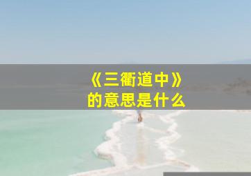 《三衢道中》的意思是什么