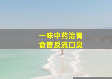 一味中药治胃食管反流口臭