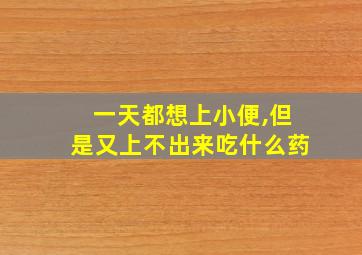 一天都想上小便,但是又上不出来吃什么药