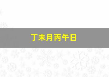 丁未月丙午日